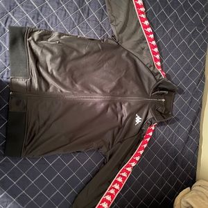 kappa jacket black, red and white